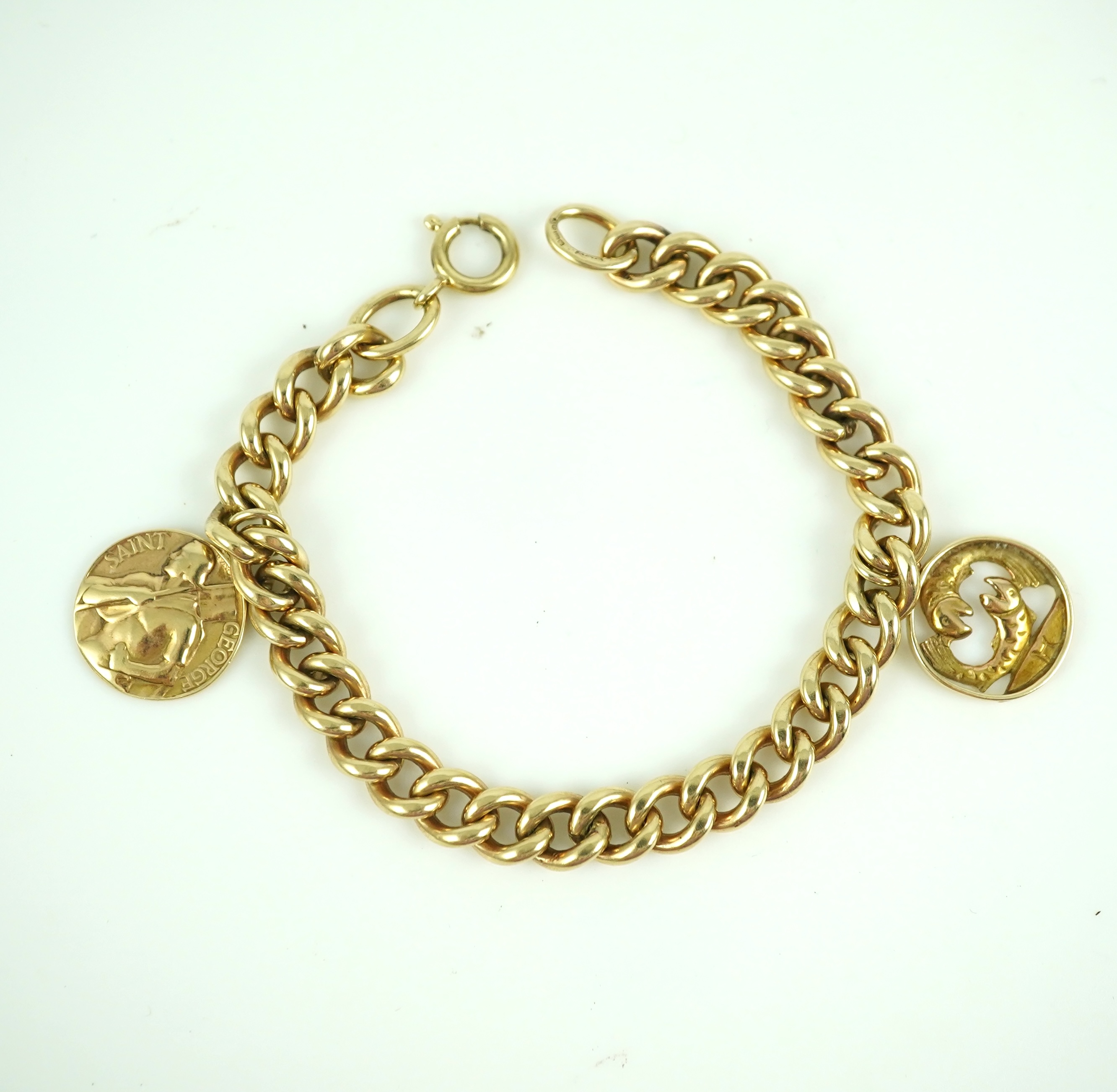 A 9ct gold charm bracelet, circa 1997